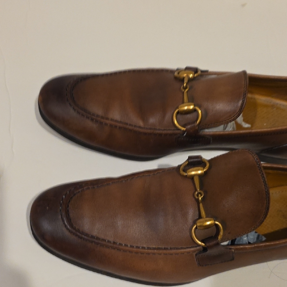 Gucci Brown Leather Horsebit Loafers Uk 6.5 - Picture 3 of 12
